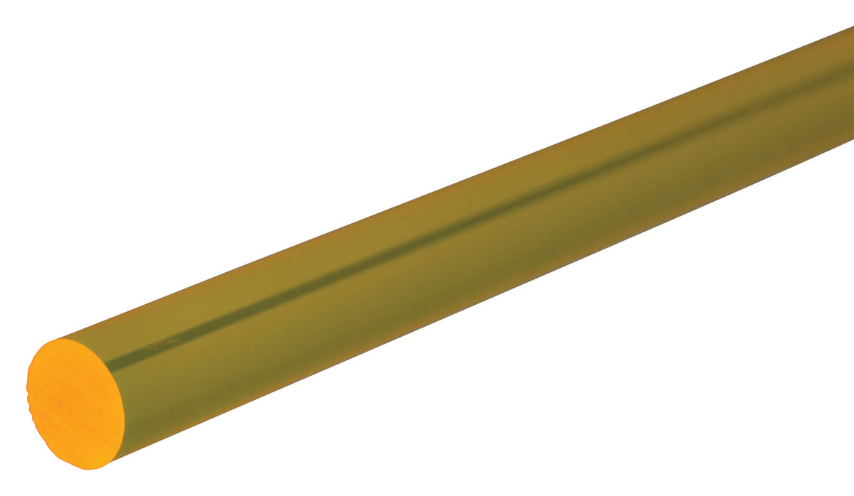 Fluorescent Acrylic Rod 6mm x 500mm - Yellow