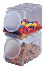 CONTAINER INTERLOCKING STORAGE W/LID 5.5X9.5X6.75 IN