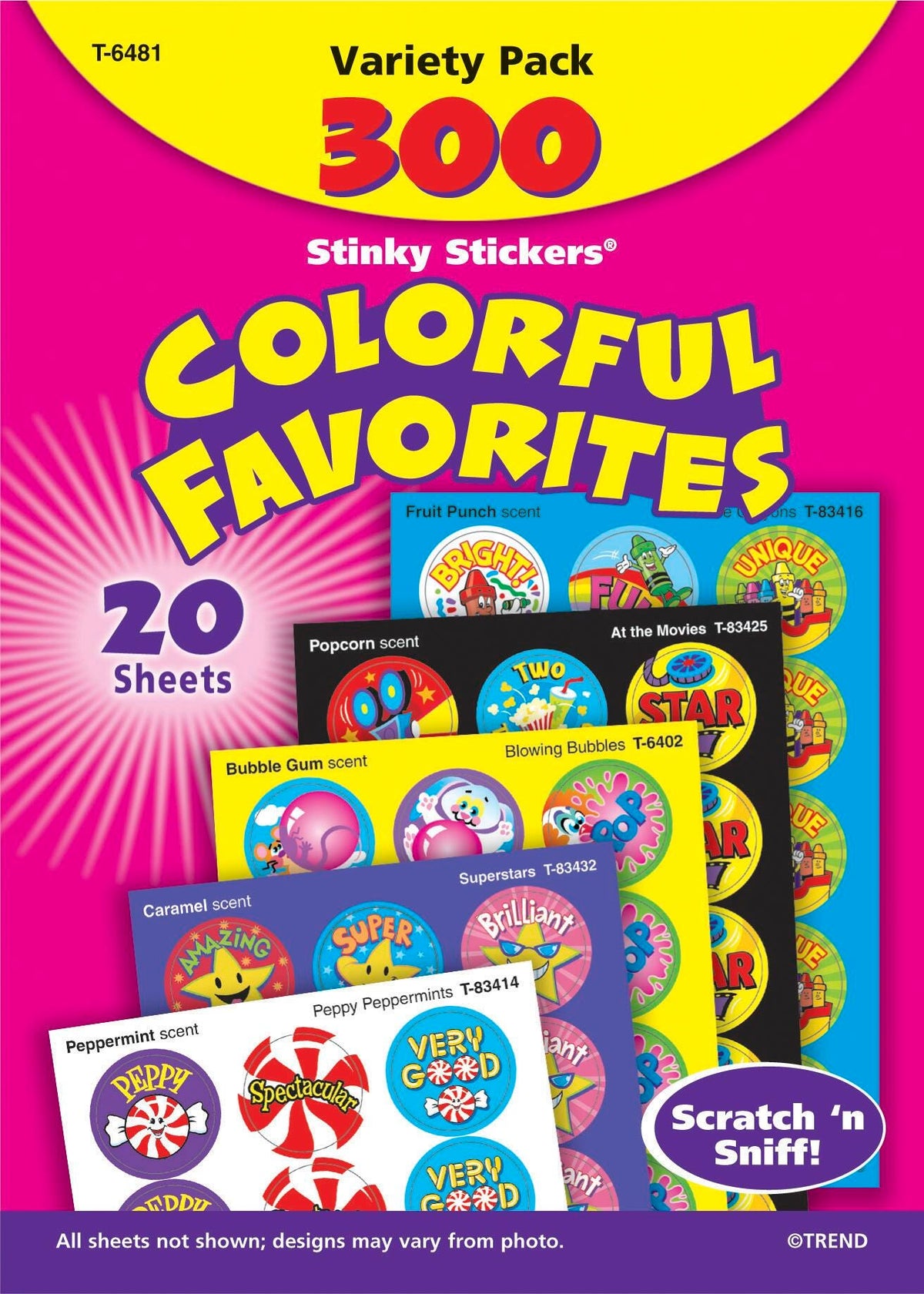 STICKERS COLORFUL FAVORITES PACK OF 300