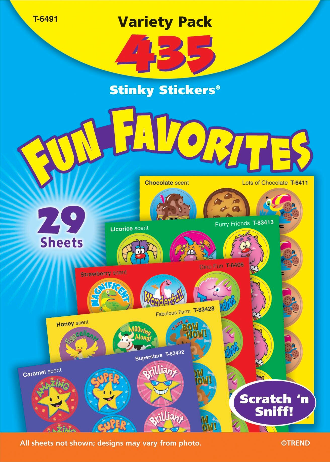 STICKERS STINKY 1 FUN + FANCY JUMBO PACK OF 435