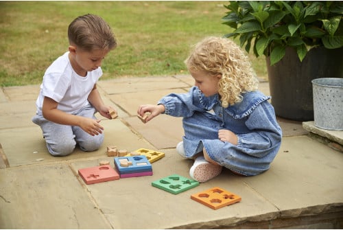 RAINBOW WOODEN SHAPE STACKER