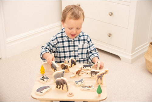 WOODEN WILD ANIMAL BLOCKS