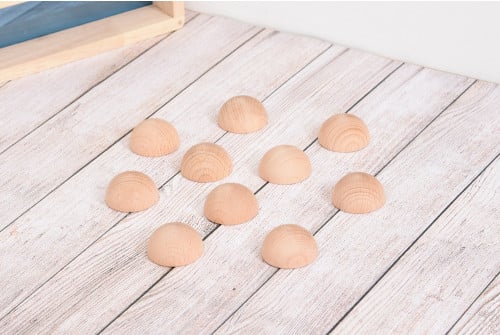 NATURAL WOODEN SEMISPHERES