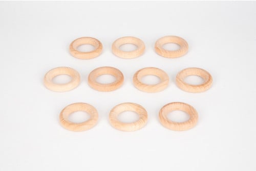 NATURAL WOODEN RINGS (48MM)