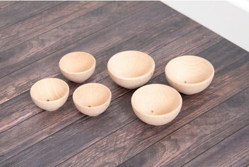 NATURAL WOODEN BOWLS (70MM)