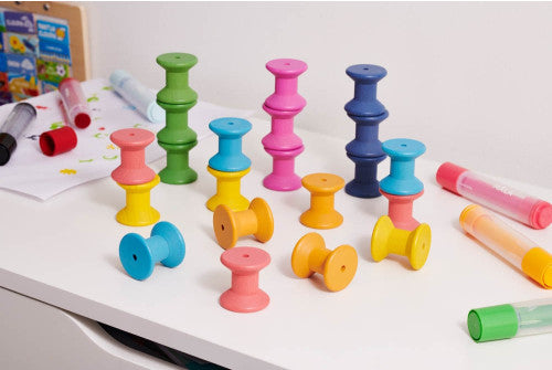 RAINBOW WOODEN SPOOLS