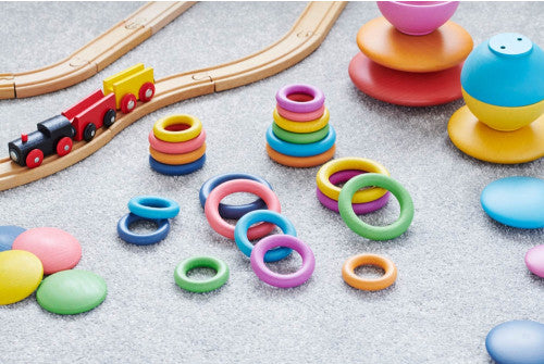 RAINBOW WOODEN RINGS