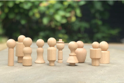 WOODEN COMMUNITY FIGURES