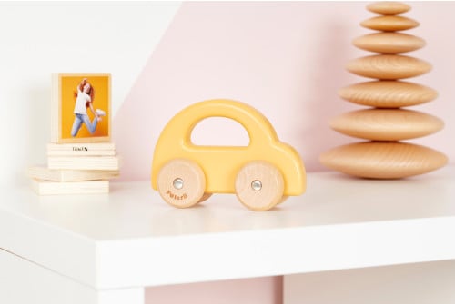 WOODEN CAR - YELLOW