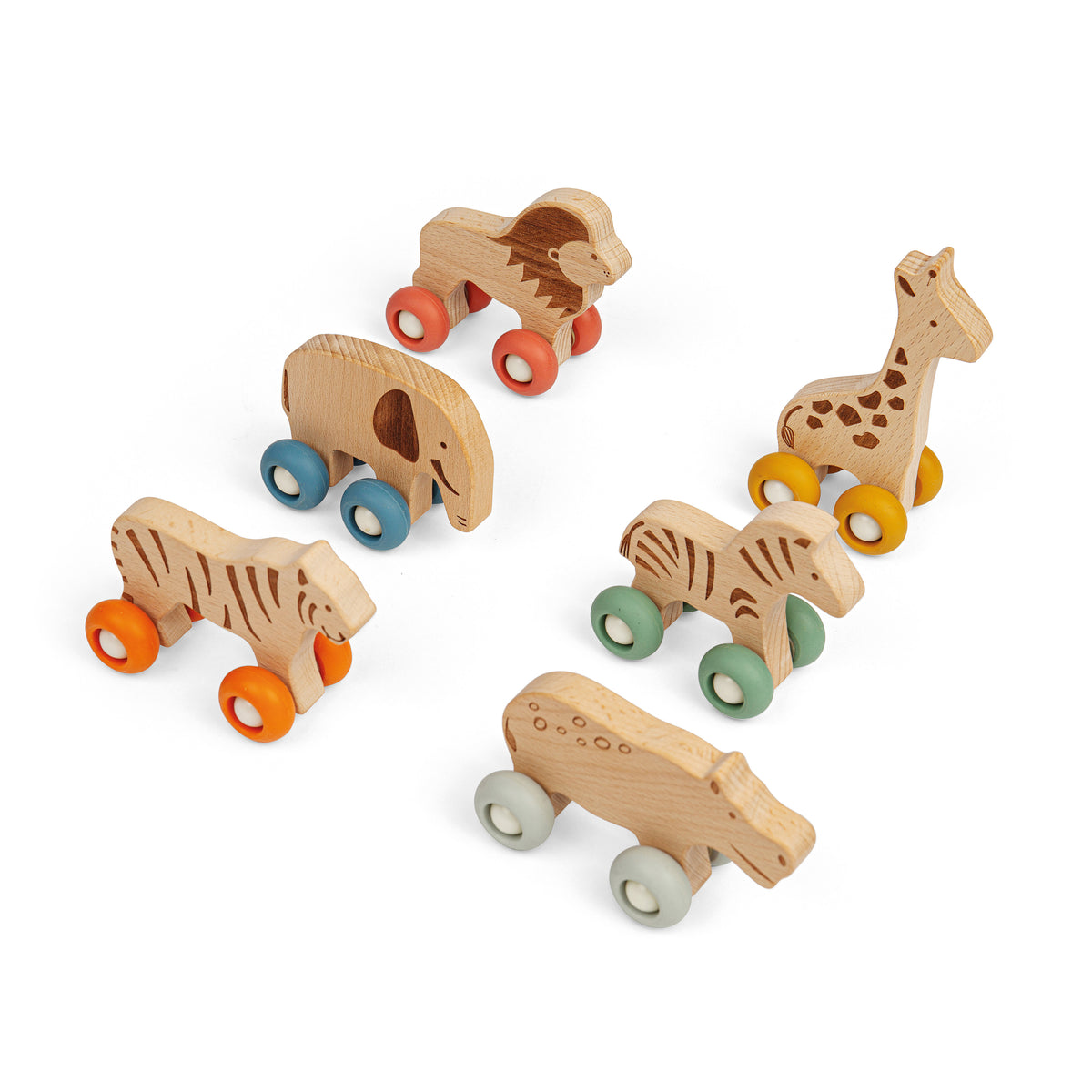 Jungle Animals on Wheels (6) (12 Months +)