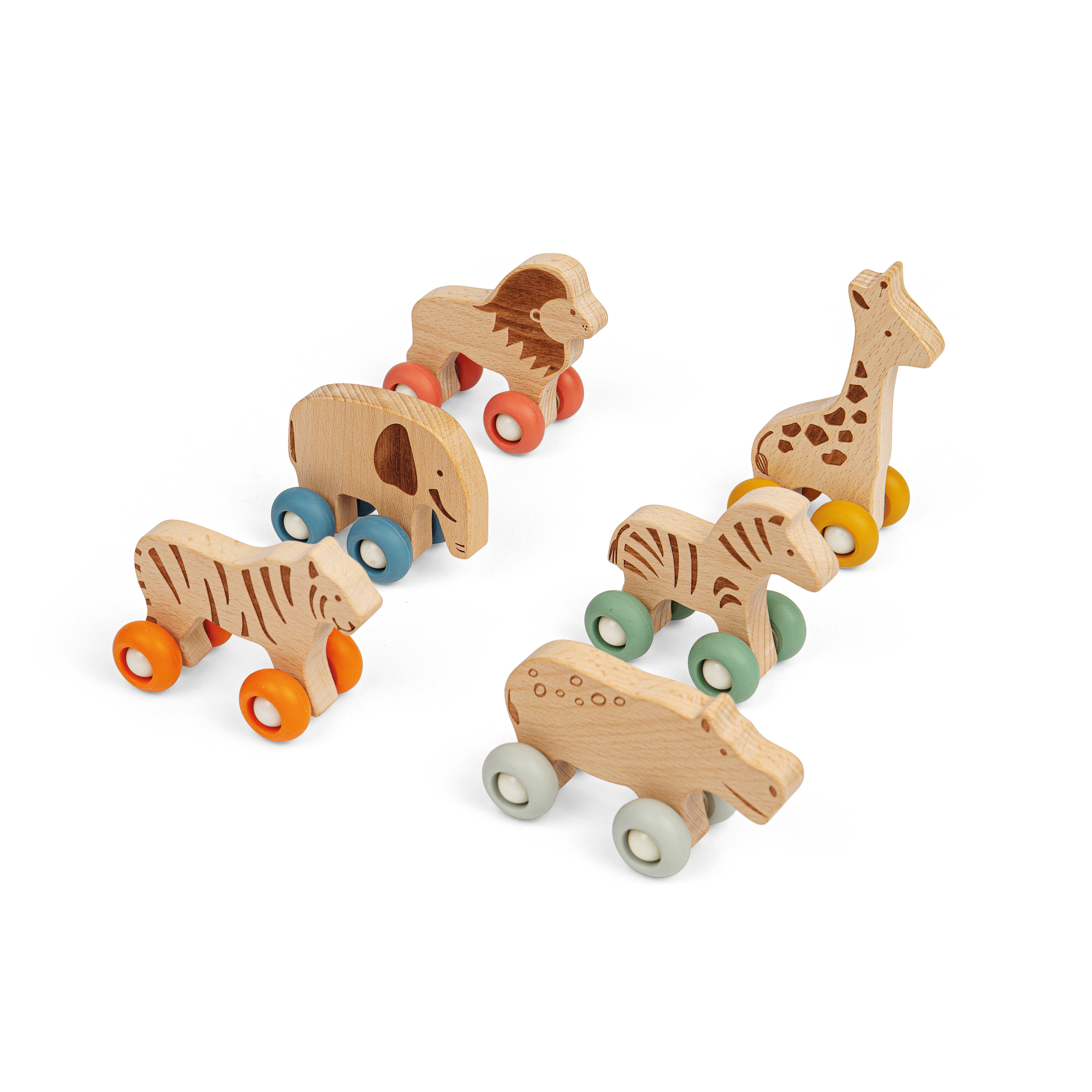 Jungle Animals on Wheels (6) (12 Months +)