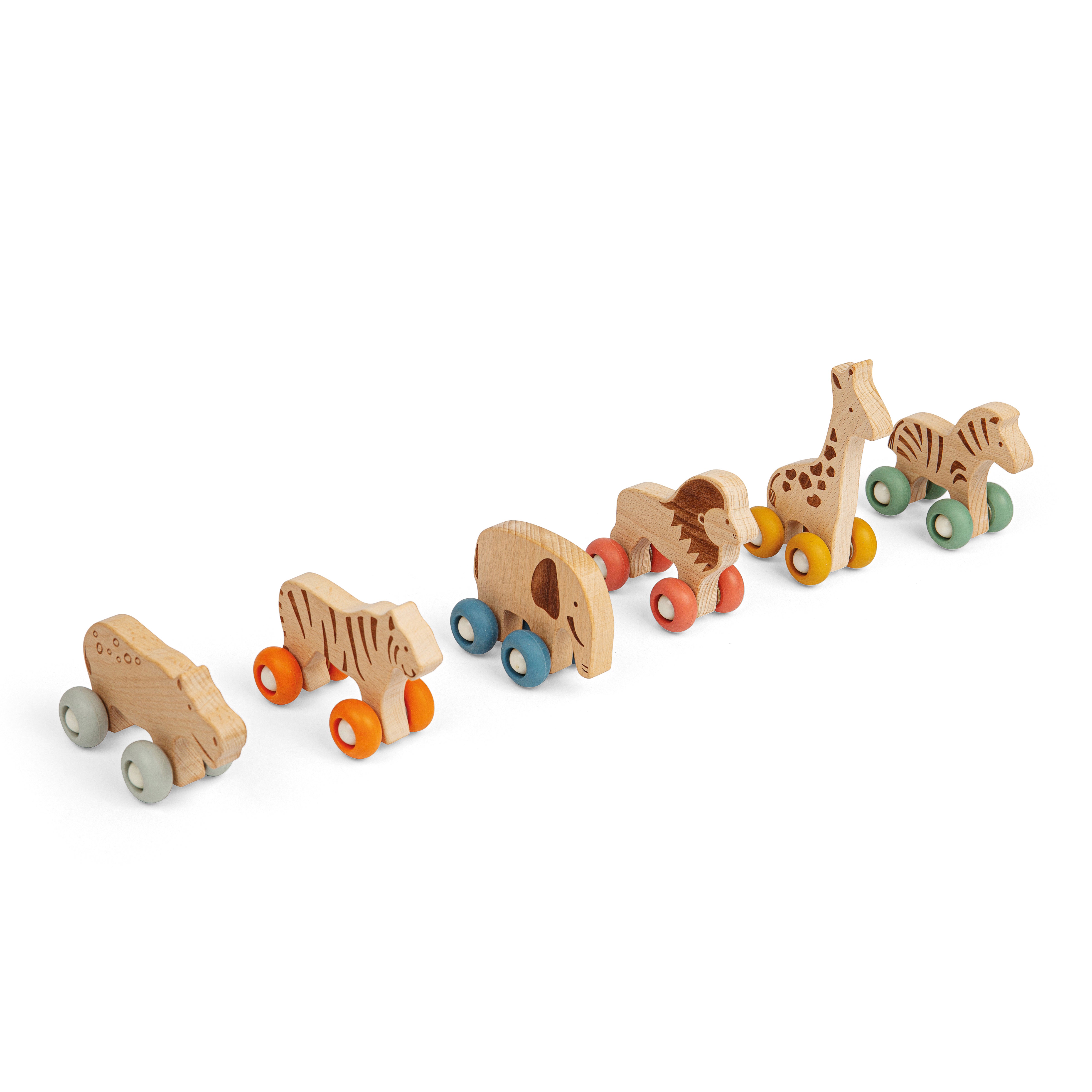 Jungle Animals on Wheels (6) (12 Months +)