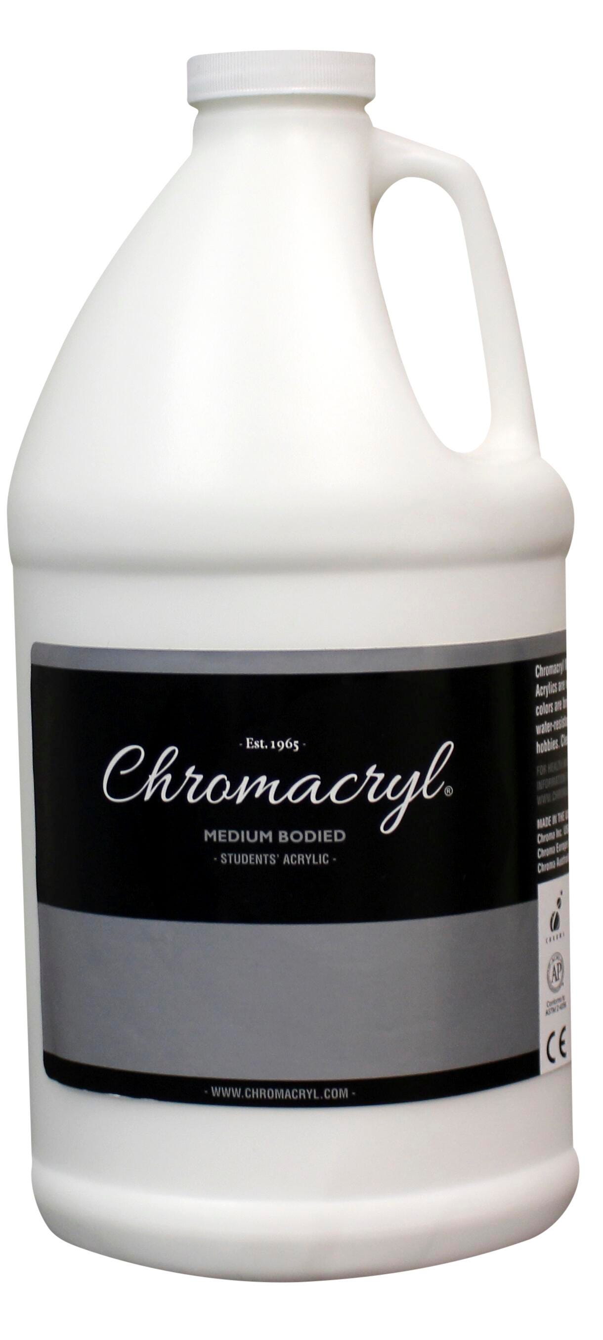 PAINT ACRYLIC STUDENTS CHROMACRYL WHITE HALF GALLON