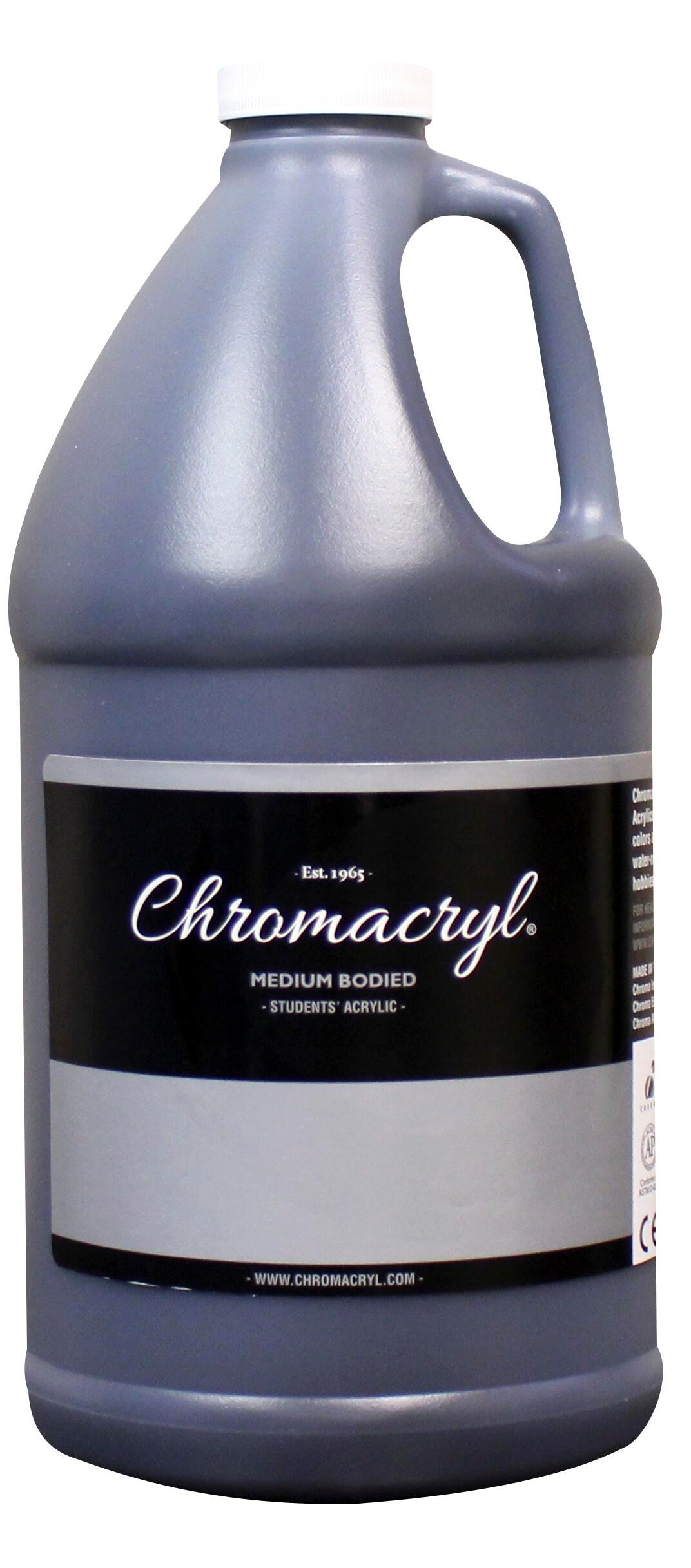 PAINT ACRYLIC STUDENTS CHROMACRYL BLACK HALF GALLON