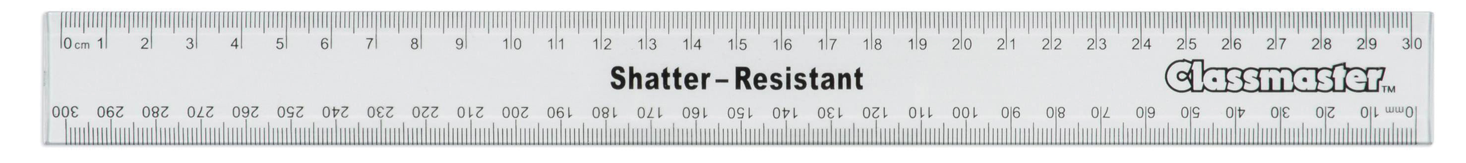 Clear 300mm Ruler - Pk of 10