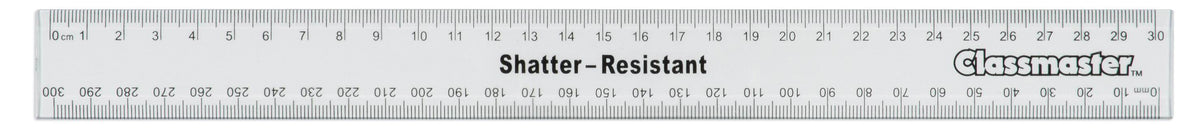 Clear 300mm Ruler - Pk of 10