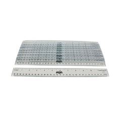 RULER PLASTIC CLEAR 12 IN PACK OF 10 - SCHOOL SMART