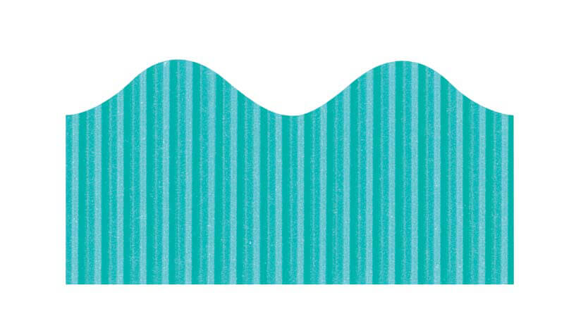 PAC BORDETTE CORRUGATED DECORATIVE BORDER ROLL 57MMX15M AZURE 6PCS -Min Qty 6