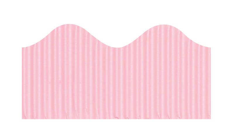 PAC BORDETTE CORRUGATED DECORATIVE BORDER ROLL 57MMX15M PINK 6PCS -Min Qty 6