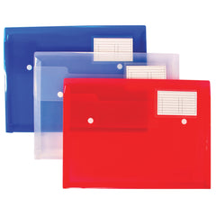 Wallet File A4 Assorted 2 Stud Pk 5