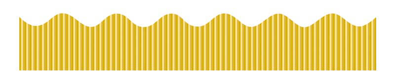PAC BORDETTE CORRUGATED DECORATIVE BORDER METALLIC ROLL GOLD 57MMX7.5M 1PC -Min Qty 12