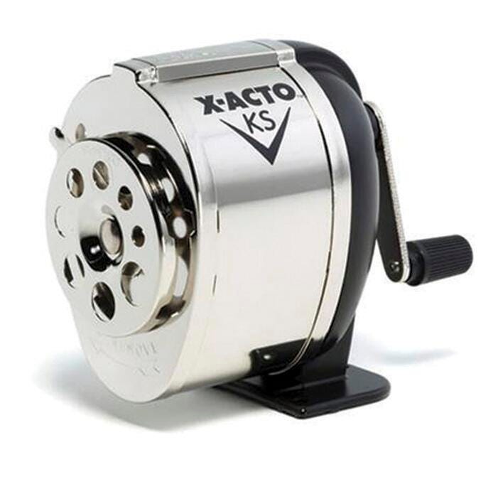 SHARPENER PENCIL MANUAL MULTI-HOLE X-ACTO KS 8SZS CHROME/BLACK EPI1031