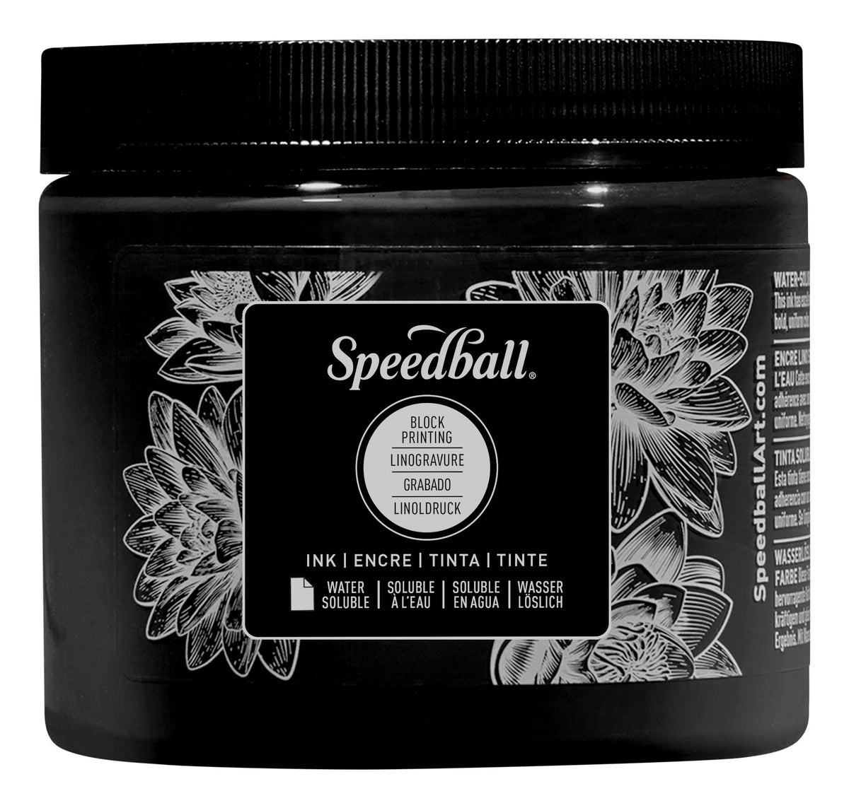 INK WATER SOLUBLE BLOCK PRINTING PINT BLACK