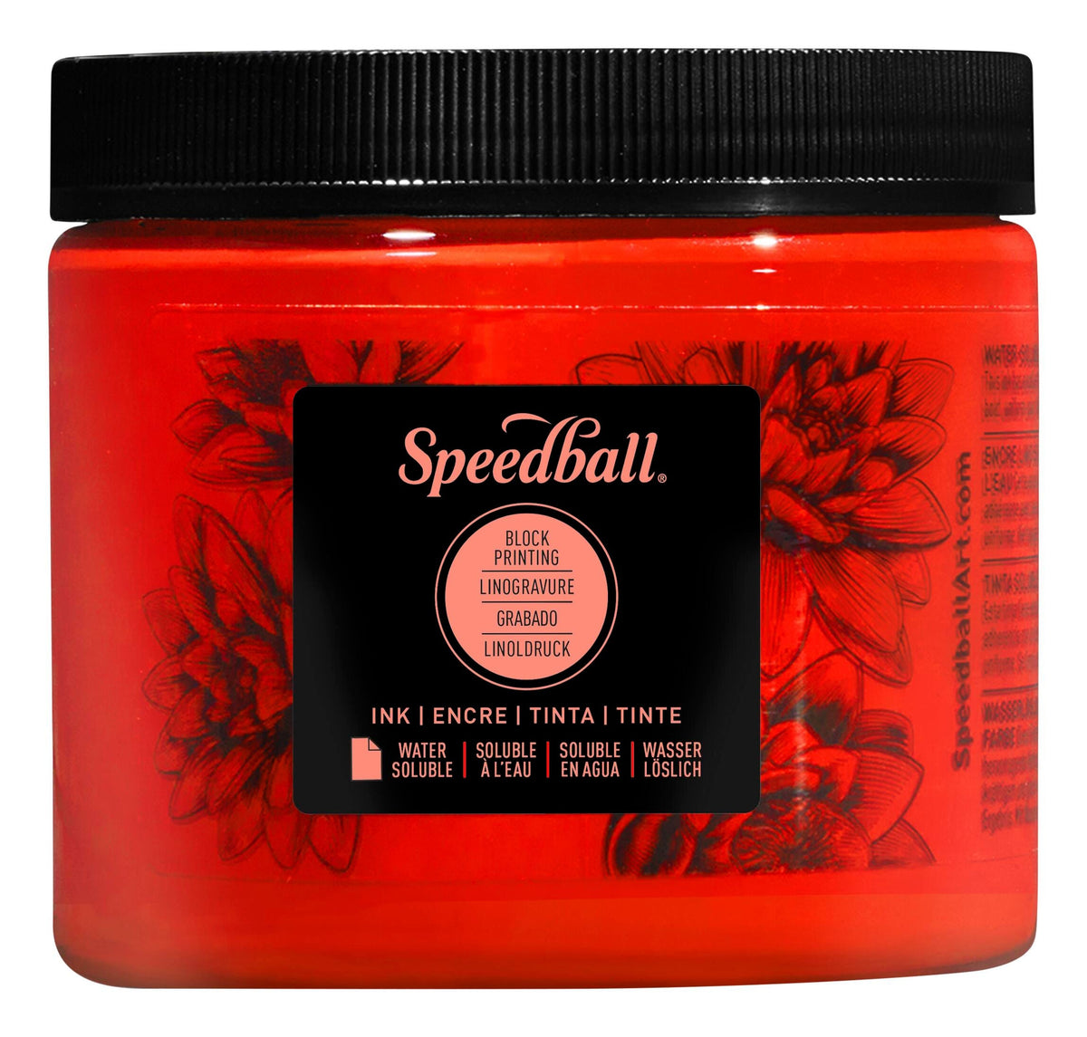 INK WATER SOLUBLE BLOCK PRINTING PINT RED