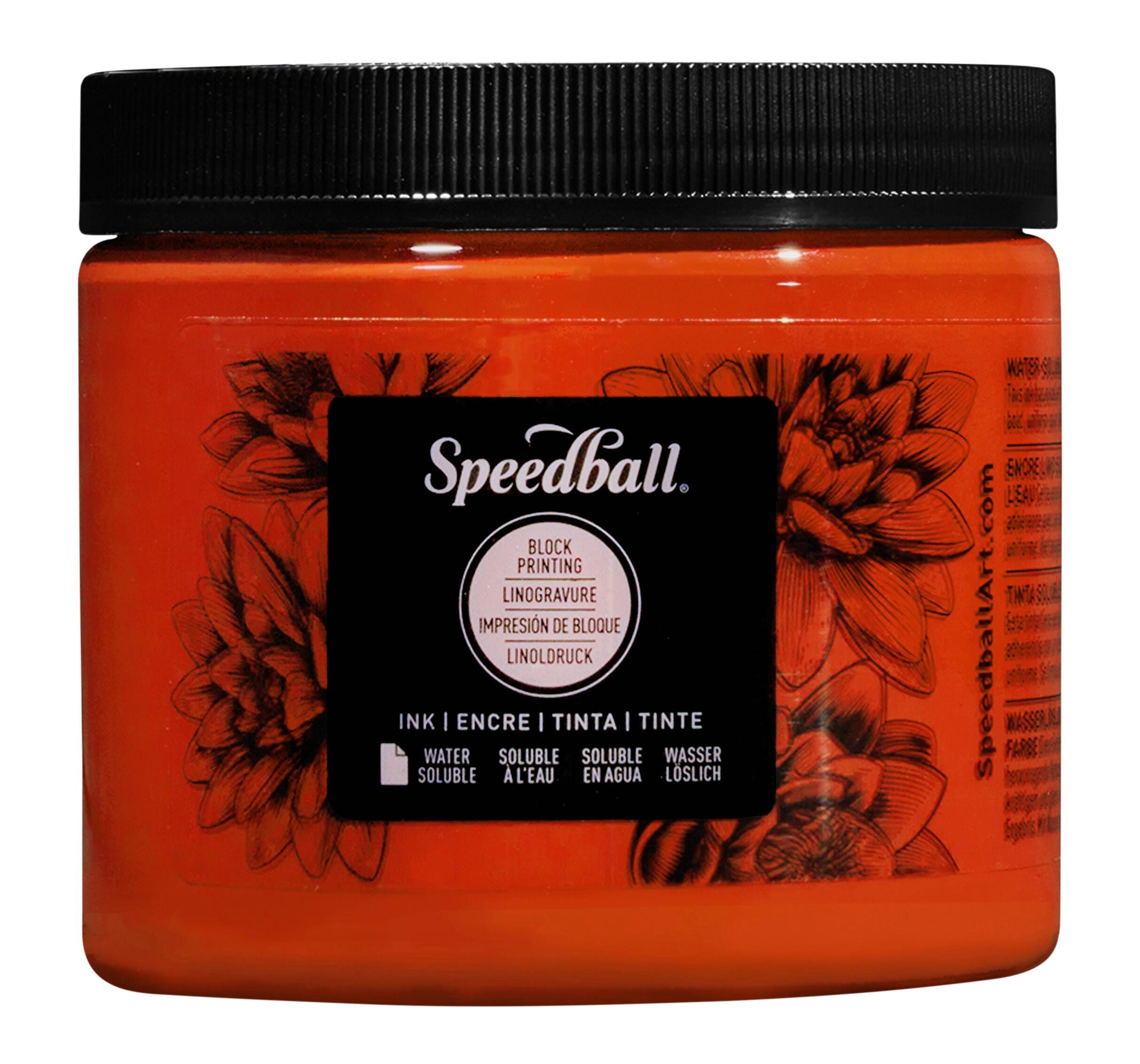 INK WATER SOLUBLE BLOCK PRINTING PINT ORANGE