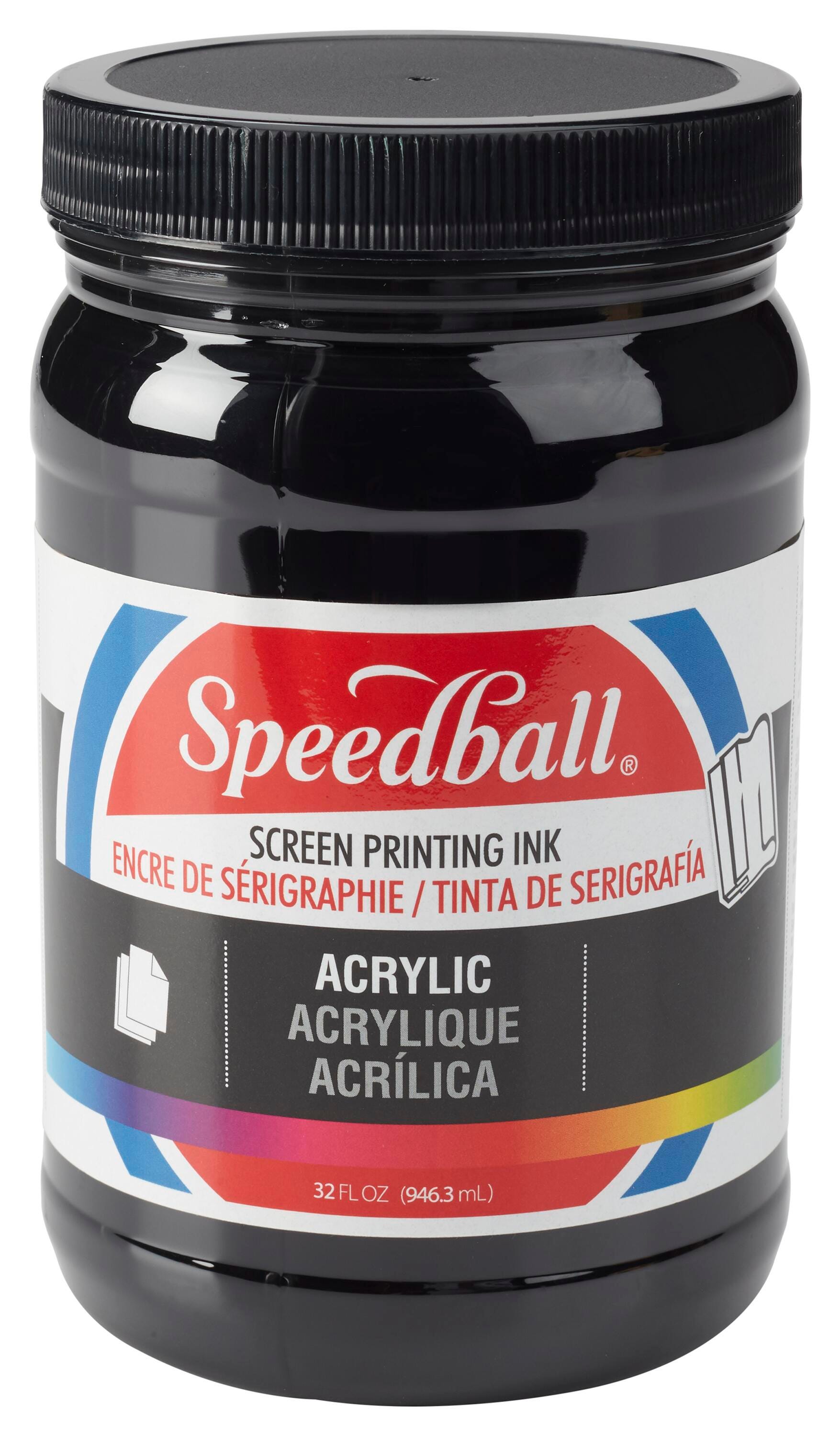 INK SCREEN PRINTING ACRYLIC QUART BLACK