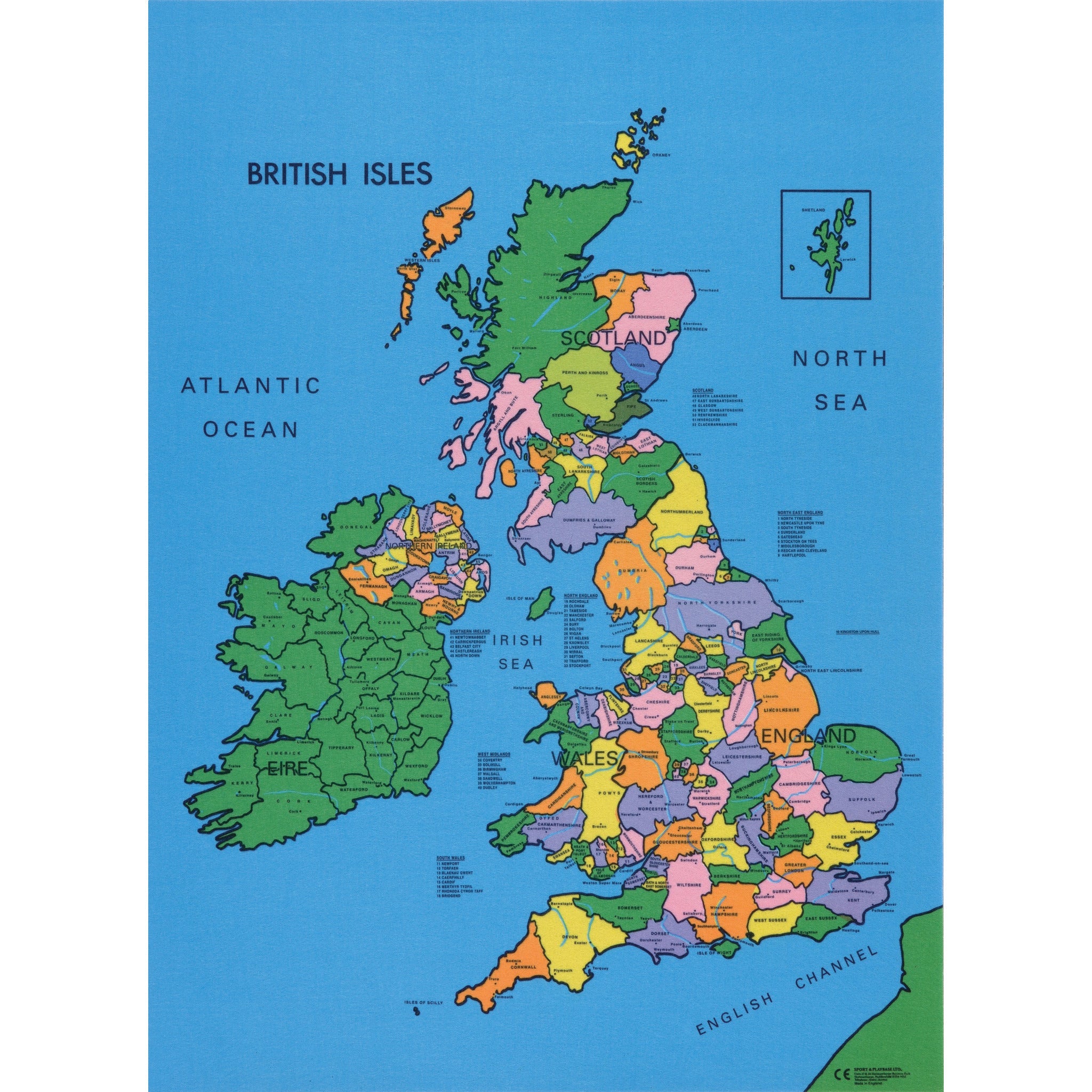 Play Mat Map British Isles 73 X99Cm