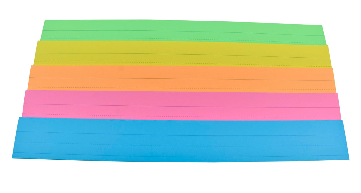 PAPER SENTENCE STRIPS 3X24 NEON SCHOOL SMART PK OF 100