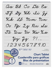 PAPER CHART 24X32 CURSIVE 1 IN RULED SW 25 SHTS
