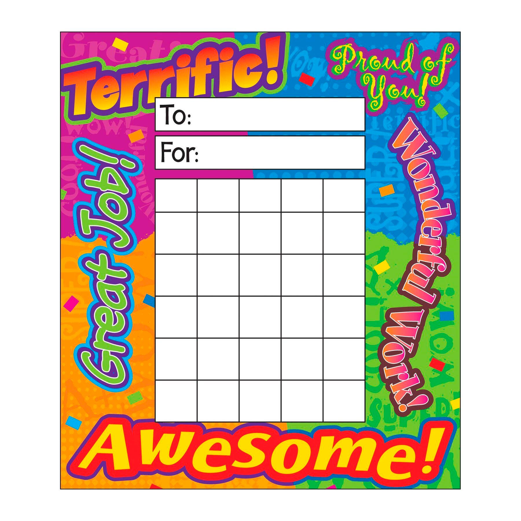 INCENTIVE PAD 5 1/4X6 REWARD WORDS PACK OF 36