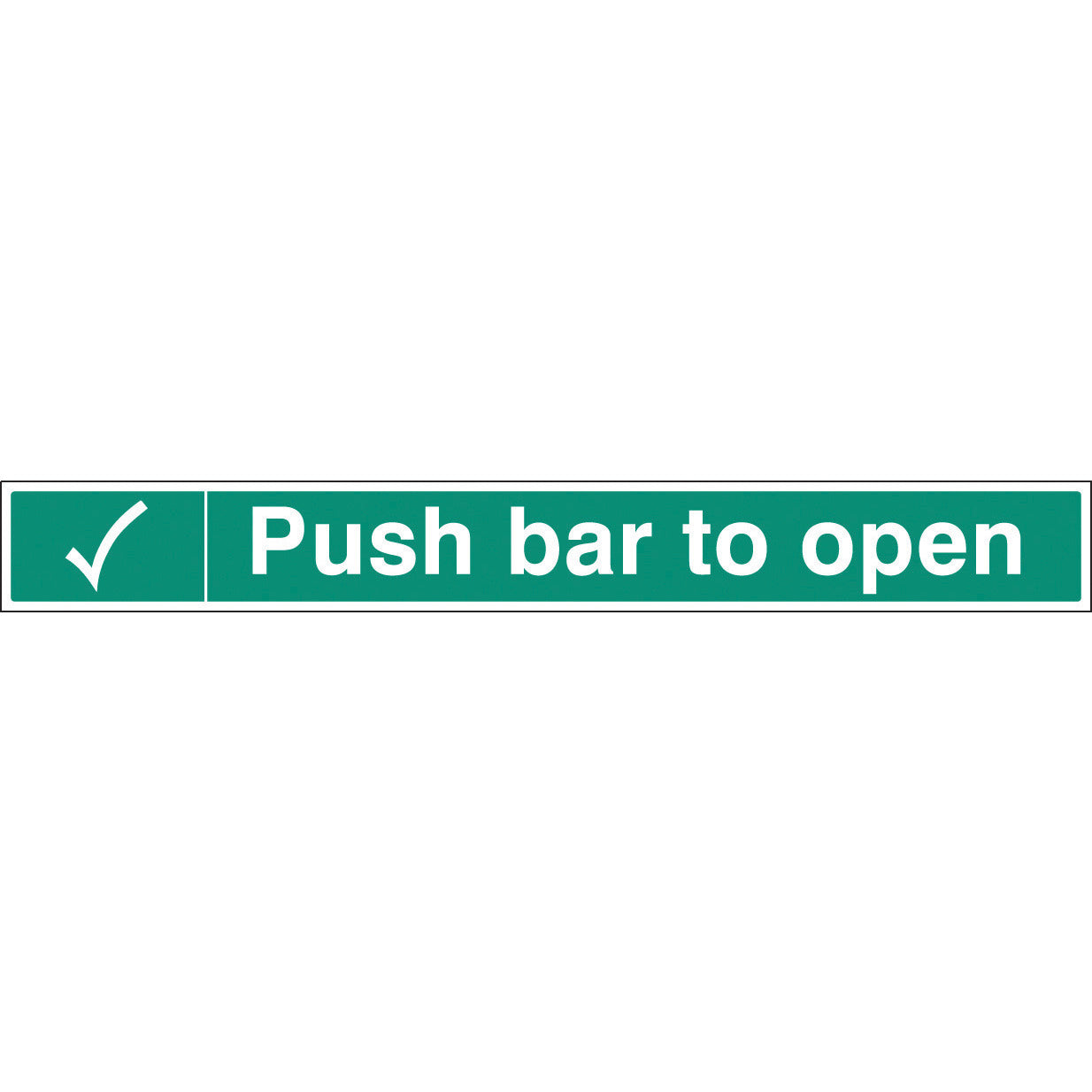 Sign Push Bar To Open S/A 600X75Mm