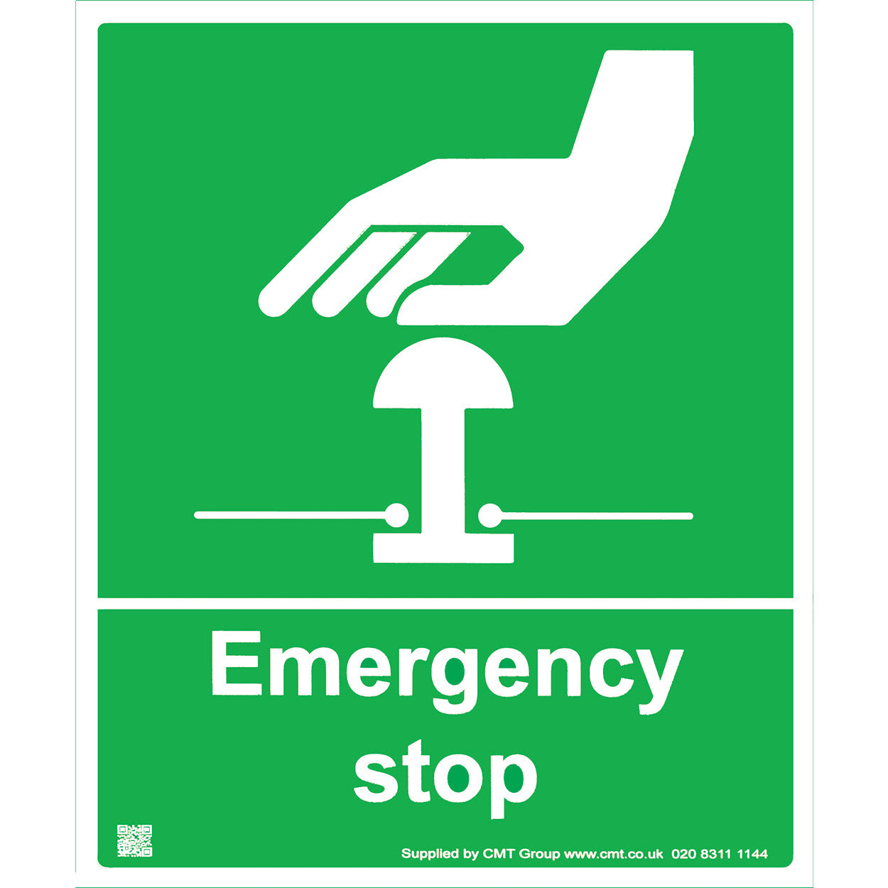Sign Emergency Stop S/A 250 X 330Mm