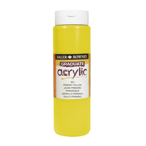 DAL GRADUATE ACRYLIC 500ML PRIMARY YELLOW -Min Qty 1