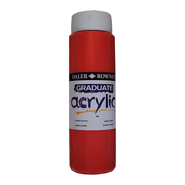 DAL GRADUATE ACRYLIC 500ML VERMILION HUE -Min Qty 1