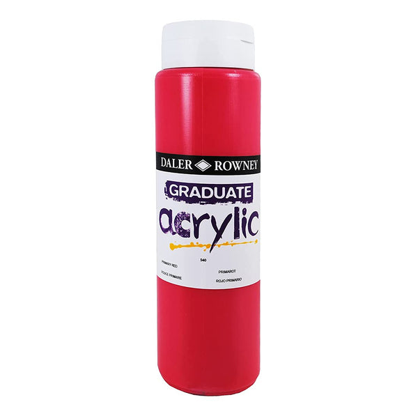 DAL GRADUATE ACRYLIC 500ML PRIMARY RED -Min Qty 1
