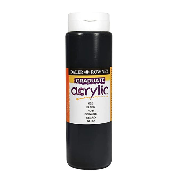 DAL GRADUATE ACRYLIC 500ML BLACK -Min Qty 1