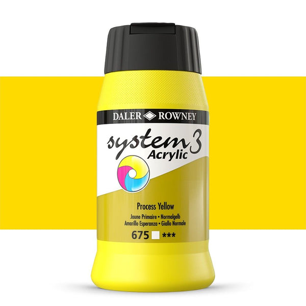DAL SYSTEM3 ACRYLIC 500ML PROCESS YELLOW -Min Qty 1