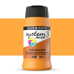 DAL SYSTEM3 ACRYLIC 500ML CADMIUM ORANGE LIGHT HUE -Min Qty 1