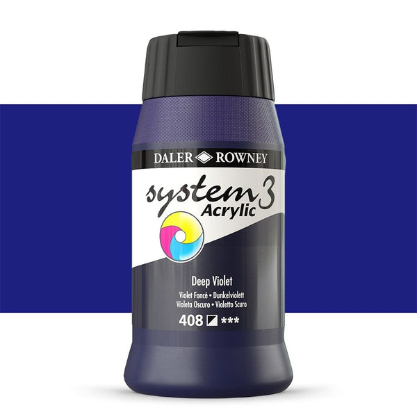 DAL SYSTEM3 ACRYLIC 500ML DEEP VIOLET -Min Qty 1