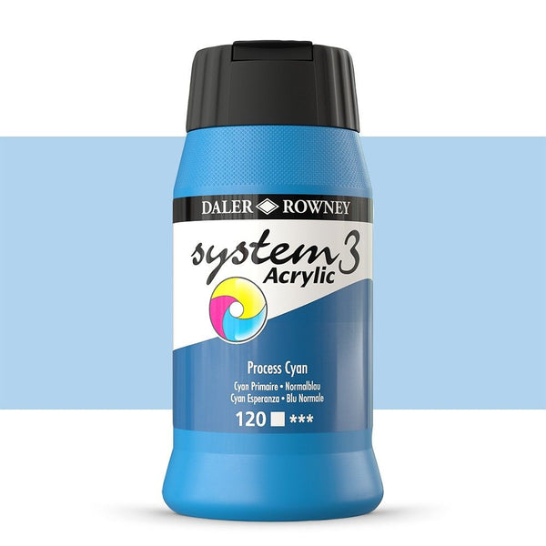 DAL SYSTEM3 ACRYLIC 500ML PROCESS CYAN -Min Qty 1
