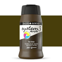 DAL SYSTEM3 ACRYLIC 500ML RAW UMBER -Min Qty 1