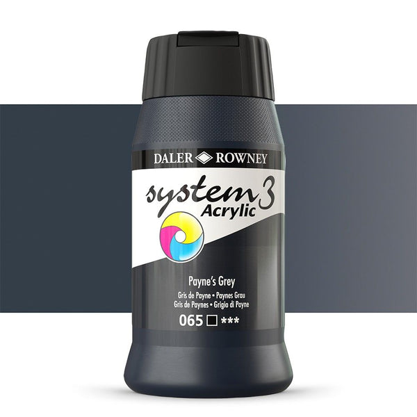 DAL SYSTEM3 ACRYLIC 500ML PAYNES GREY -Min Qty 1