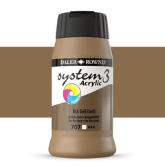 DAL SYSTEM3 ACRYLIC 500ML RICH GOLD IMIT -Min Qty 1