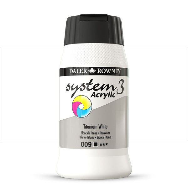 DAL SYSTEM3 ACRYLIC 500ML TITANIUM WHITE -Min Qty 1