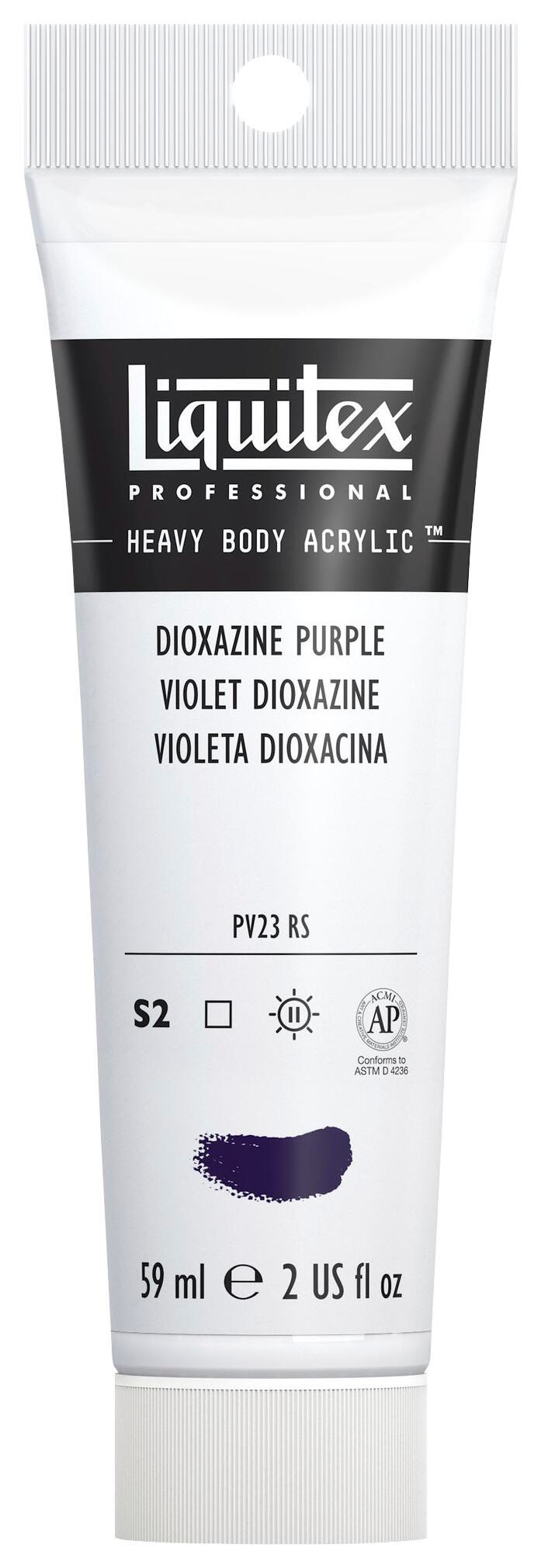 PAINT ACRYLIC HB LIQUITEX DIOXAZINE PURPLE 2 OZ