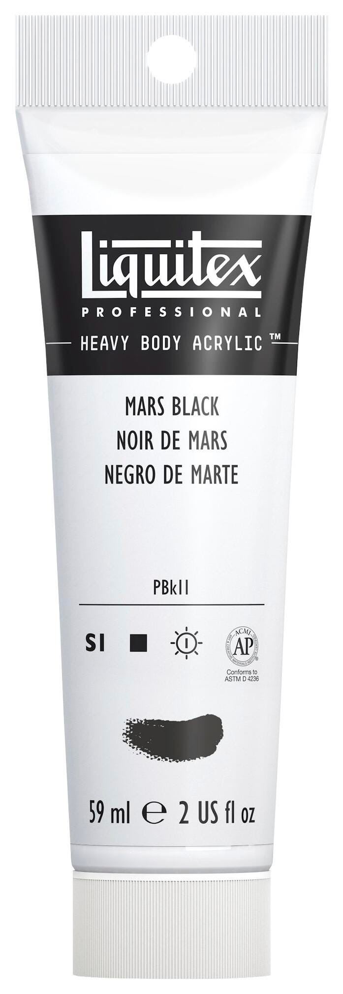 PAINT ACRYLIC HB LIQUITEX MARS BLACK 2 OZ